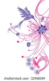  bird floral design