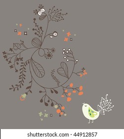 fondo de pantalla floral para aves