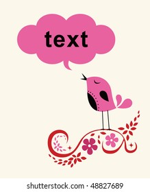 bird and flower background