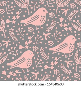 bird flower seamless