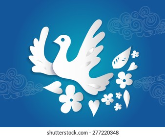 bird with flowers