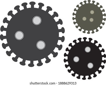 Bird flu virus icon with Editable Vector 