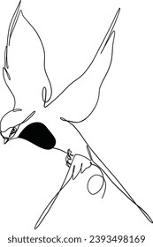Bird fly art and design white background illustration