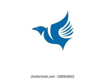 Bird Fly Creative Logo Modern Simple Vector Editable Template. Creative bird fly logo design.