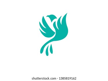Bird Fly Creative Logo Modern Simple Vector Editable Template. Creative bird fly logo design.