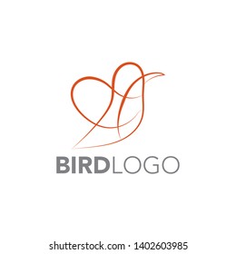 Bird Fly Creative Logo Modern Simple Vector Editable Template Luxury