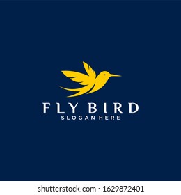 Bird fly icon logo design graphic vector download