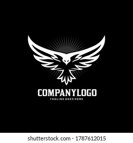 Vector Linear Logo Design Template Eagle Stock Vector (Royalty Free ...