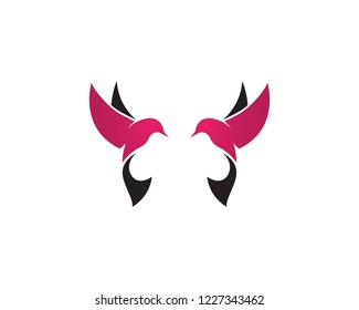 Bird fly logo vector