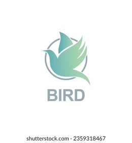 Bird fly logo vector image