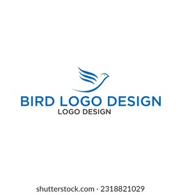 Bird fly simple modern logo design