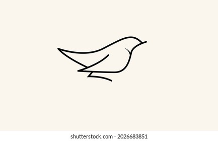 Bird fly vector logo design