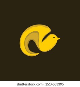 Bird Flying Abstract Illustration Vector Logo