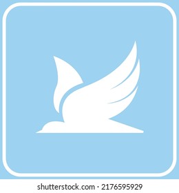 A bird, flying bird app logo for technology with vector format.