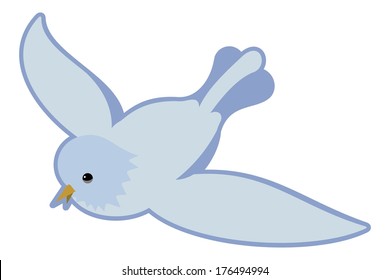 bird flying, cartoon concept 