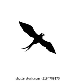 Bird flying hawk falcon icon