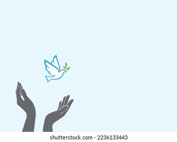 Bird flying. Human Rights day vector concept. Freedom day concept. vector illustrations.