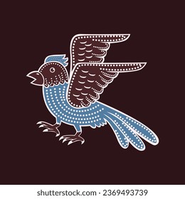 ilustración decorativa vectorial de icono de vuelo de pájaro	