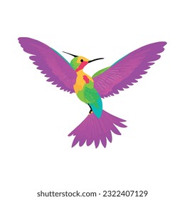 Un pájaro que vuela aislado sobre fondo blanco. Este es un arte vector