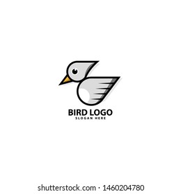 Bird Flying Logo Design Icon