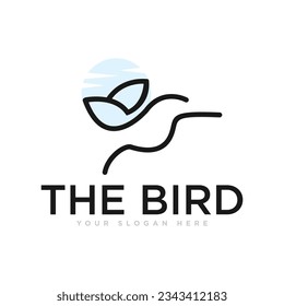 The Bird Flying Logo Design Illustration