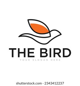 The Bird Flying Logo Design Illustration