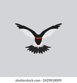 logotipo de vuelo de pájaro, diseño de logotipo de pájaro, pájaro volando en el cielo, logotipo de vuelo de pájaro enojado