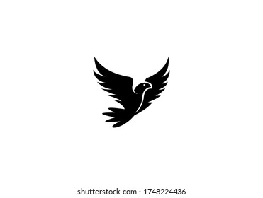 bird flying logo vector icon