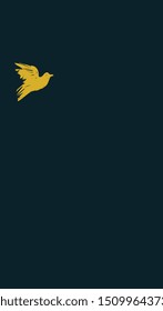 a bird flying silhouette flat vector 