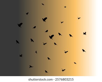 Bird flying silhouette of vector illustration
