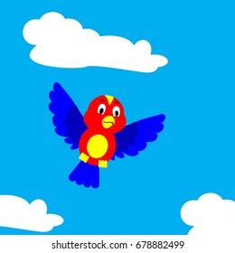 bird flying in sky