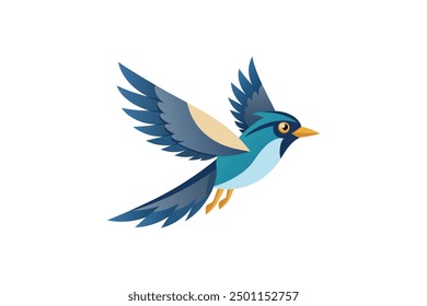 Bird, Flying bird Vector art illustration 