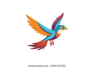 Bird, Flying bird Vector art illustration 