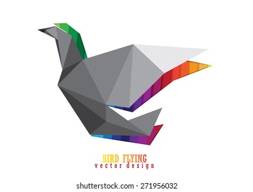 Bird flying vector design