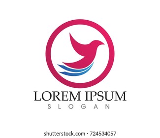 bird flying wing logo symbol for a professional designer
