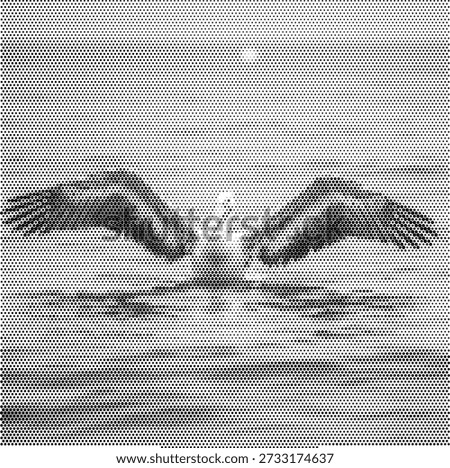 bird flying wings halftone vector flight nature wildlife predator sky raptor freedom majesty soaring avian creature animal