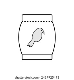 Bird Food Icon.  Pet Nutrition, Pellets. Feed  Element - Vector.  