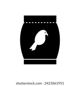 Bird Food Icon.  Pet Nutrition, Pellets. Feed  Element - Vector.