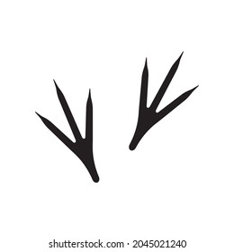 bird footprint track icon vector for websites
