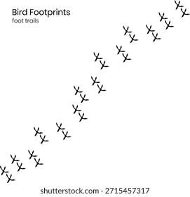 Bird footprint vector element for nature designs, wildlife projects, logos, patterns, prints, and illustrations.