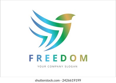Vogel Freiheit Logo Vektor Datei Vorlage 