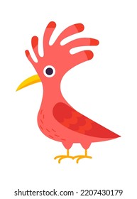 Bird with a funny crest illustration