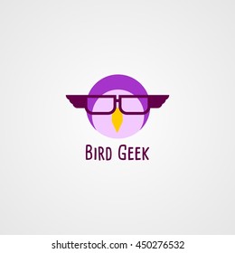 Bird Geek Design Logo Template