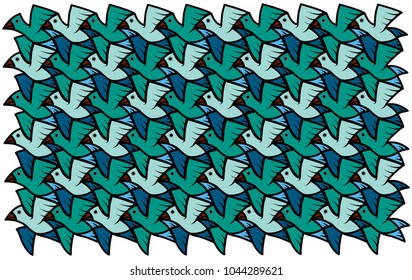 Bird geometric art vector 1