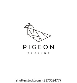 Bird Geometric logo vector icon design template