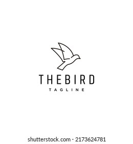 Bird Geometric logo vector icon design template