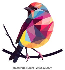 Bird geometric polygon art style