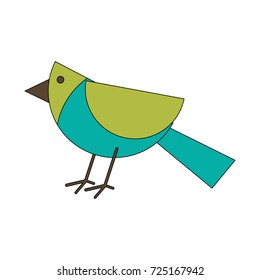 bird geometrical shape icon image 
