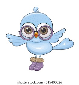 Bird with glasses and boots