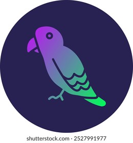 Bird Glyph Circle Gradient Icon